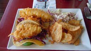 Share on facebook share on pinterest share by email more sharing options. Fish Tacos With Coleslaw And Kettle Chips About 10 11 Picture Of The Brigantine San Diego Tripadvisor