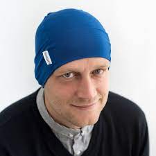 Blue Mens Plain Chemo Hat Chemo Hat Cancer Hair Loss Chemotherapy Hat