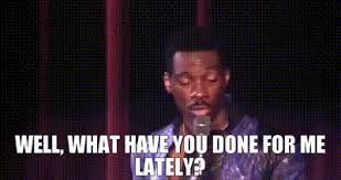 It was released on january 13, 1986, by a&m records as the album's lead single. Yarn Well What Have You Done For Me Lately Eddie Murphy Raw 1987 Video Gifs By Quotes E1a341d7 ç´—