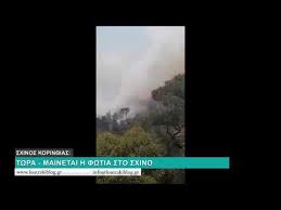 Κοντά σε κατοικημένη περιοχή βρίσκεται σε εξέλιξη φωτιά στα μέγαρα. Twra Mainetai H Fwtia Sto Sxino Youtube