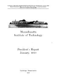 Massachusetts Institute of Technology President's Report