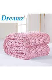 I can't wait to throw some of these on the needles. Shop Dreamz Knitted Weighted Blanket Chunky Bulky Knit Throw Blanket Dreamz Online 1 Day Co Nz