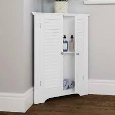 Bathroom corner cabinets can be outfitted with a variety of different amenities and features, which means that they can be used for numerous applications. Bathroom Corner Medicine Cabinet White Free Standing Storage Space Saver Laundry Ebay