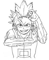 My hero academia, my favorite anime. Printable Kirishima Eijirou Coloring Pages Anime Coloring Pages
