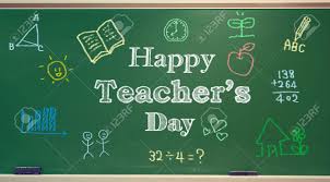 Happy Teachers Day Message With Colorful Hand Drawings