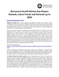 Behavioral Health Market Dynamics Forecast Analysis And Supply Demand To 2025 By Nikita Manwar Issuu
