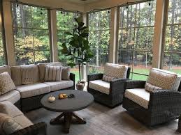 Raleigh Family Upgrades Screened In Porch With Eze Breeze Removable Porch Windows Archadeck Outdoor Screened In Porch Furniture Porch Furniture Porch Windows