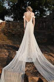 Yasiou hochzeitskleid elegant damen lang weiß vintage spitze chiffon a linie hochzeitskleider brautkleid große größen mit schleppe. Meerjungfrau Cold Shoulder Boho Brautkleid Vintage Spitze Tiefer Ruckenausschnitt Mit Schleppe