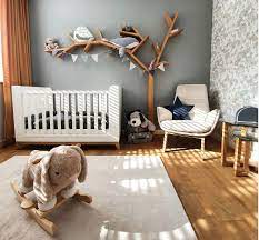 Twin nursery with white, wood + green palette · 2. 15 Small Nursery Ideas That Ll Transform Your Space
