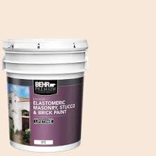 Behr Premium 5 Gal Elastomeric Masonry Stucco And Brick Exterior Paint 06805 The Home Depot