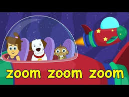 Zoom Zoom Zoom We Re Going To The Moon Nursery Rhyme With Lyrics Kids Songs Rhymes Songs Moon Nursery