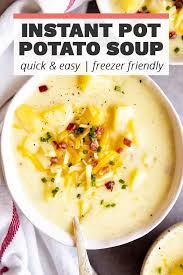 This Loaded Instant Pot Potato Soup Is Quick Easy And So Hearty It Cooks In No Time In Instant Pot Soup Recipes Instant Pot Dinner Recipes Easy Soup Recipes
