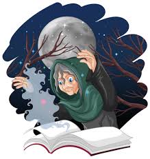 El libro morado está muy completo contiene todos los fundamentos nec.esarios para capacitarnos al servicio de dios.al rey de reyes y. Vieja Bruja Con Hechizo Y Libro 1340629 Vector En Vecteezy