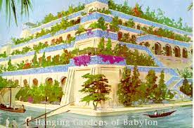 The Hanging Gardens Of Babylon Rises On Terraces Some 400 Feet Above The Level Of The Plain This Hanging G Hanging Garden Gardens Of Babylon New Seven Wonders