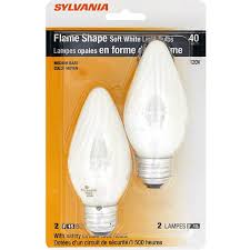 Sylvania Light Bulbs Soft White Flame Shape 40 Watts Batteries Lighting Riesbeck