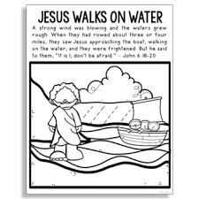 Download and print these jesus walking on water coloring pages for free. Jesus Walks On Water Bible Story Coloring Page Religious Craft Activity
