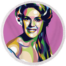 Connie Stevens Beach Towel by Retro Movie Posters