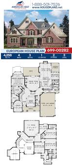 House Plan 699 00282 European Plan 4 258 Square Feet 4 Bedrooms 3 5 Bathrooms In 2020 Porch House Plans Affordable House Plans House Plans
