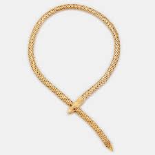 The whole piece weighs more than 2 pounds!!! An 18k Gold Snake Necklace Bukowskis