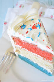 See more ideas about cake decorating classes, cake decorating, cake. Red White And Blue Sprinkles Cake Curly Girl Kitchen Sprinkle Cake Cake Cake Writing