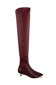 Bottes bordeaux au meilleur prix. Chaussures Luxe Femme Bottes Talon Torsade Valentino Cuir Bordeaux