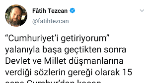 Ankara barosu, gazeteci fatih tezcan hakkında 'atatürk'ün hatırasına alenen hakaret'ten suç duyurusunda bulundu. Kampanya Fatih Tezcan Denen Sahis Tutuklanmali Change Org