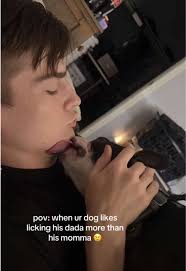 Dog Licks Dad