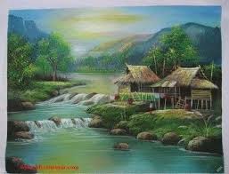  19 Foto Pemandangan Yang Paling Bagus Jual Lukisan Kanvas Pemandangan D2 Yg Bagus 100x110 Cm Kab Gianyar Jende Pemandangan Lukisan Lanskap Kehidupan Pedesaan