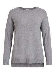 Diznew factory custom brand logo low lapel sweater design jacquard fall winter high quality knit men cashmere sweater. Vila Damen Pullover Viril High Low L S Knit Top Noos Bequem Online Kaufen Bei Tara M De
