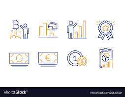 Euro Currency Usd Coins And Bitcoin Project Icons