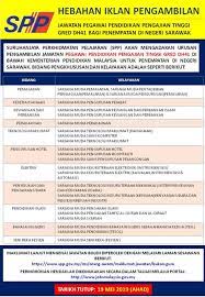 Check spelling or type a new query. Jawatan Kosong Pegawai Pendidikan Pengajian Tinggi Gred Dh41 Penempatan Negeri Sarawak Mei 2019