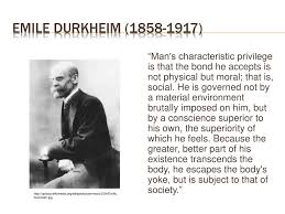 He believed that all societies possessed a collective conscience (or consciousness) that united people and brought them together. Ppt Emile Durkheim 1858 1917 Powerpoint Presentation Free Download Id 760749