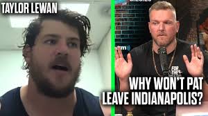 Lewan should probably expect a fine too, after during the second quarter of the titans' game against the packers, lewan slapped the hand of an official after becoming irate after an illegal hit on. Taylor Lewan Asks Pat Mcafee Why He Wont Move Away From Indianapolis Youtube
