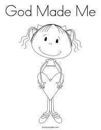 God Made Me Coloring Page Heart Coloring Pages Bible Coloring Pages Coloring Pages