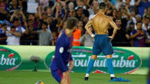 Cristiano ronaldo dos santos aveiro ''cr7'' 22 best goal celebrations. Cristiano Ronaldo Mocks Lionel Messi With Shirt Celebration At Camp Nou Football News Hindustan Times