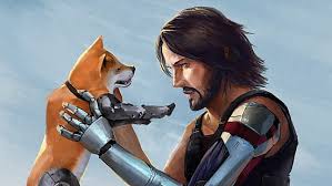 Hd Wallpaper Video Game Cyberpunk 2077 Dog Keanu Reeves Puppy Wallpaper Flare