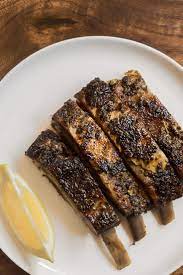 Seared Lamb Ribs With Spicy Yogurt Sauce Lamb Ribs Lamb Recipes Recipes