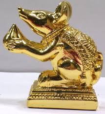 Gold Plated Mouse Sculpture Modern Sculpture Sculpture Statue