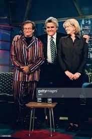 Comedian Robin Williams Host Jay Leno And Martha Stewart On Robin Williams Comedians Leno
