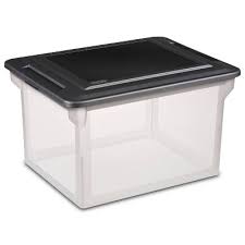 Tru red™ hanging file box, snap lid, letter/legal size, black (tr57619) final price $14.99$14.99. Clear Plastic File Boxes Target
