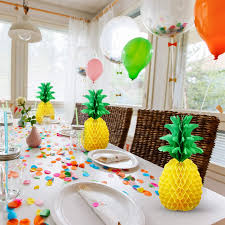 4.6 out of 5 stars. Buy 6 Pieces 14 Inch Pineapple Honeycomb Centerpieces Tissue Paper Pineapple Table Hanging Decorations For Tropical Luau Hawaiian Jungle Party Online In Vietnam B07tl9v5nd
