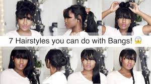 Browse our hairstyles with bangs photo galleries to find a new sexy look. 30 Second Hairstyles You Can Do With Bangs Wig Encounters Youtube