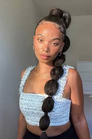 Easy hairstyles for long hair up hairstyles braided hairstyles overnight hairstyles medium hairstyles everyday hairstyles formal hairstyles hairdos black women hairstyles. Bubble Braids Trend The Easy Way To Up Your Hair Game Glamour Uk