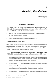 4 Chemistry Examinations
