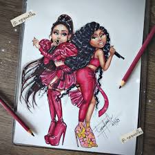 Ezequiel Zacarkim Art On Instagram Arichella Arianagrande Nickiminaj Black Girl Magic Art Drawings Of Black Girls Black Love Art