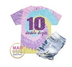 Here is the link , just add to birthday shirt and we will match it perfectly for you! Double Digits Birthday Shirt Girl