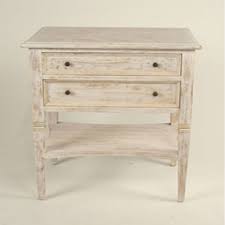 Oxford 2 Drawer Side Table White Wash White Side Tables White Washed Furniture Coastal Style Furniture