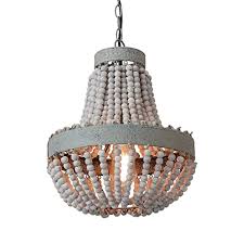 It's a cluster of lights, and goes perfectly with vintage led bulbs too. Buy Anmytek Wood Bead Chandelier Dinning Room Pendant Light Gray White Finishing Kitchen Island Lighting Retro Vintage Rustic Beads Ceiling Lamp Light Fixtures 1 Light Online In Indonesia B07r5rznng