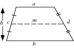 Sin 55° = d / h. Trapezoid From Wolfram Mathworld