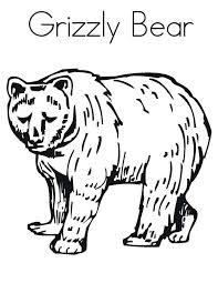 The free coloring sheets can be used by educators or simply by children who love bears. Enormous Grizzly Bear Coloring Page Netart